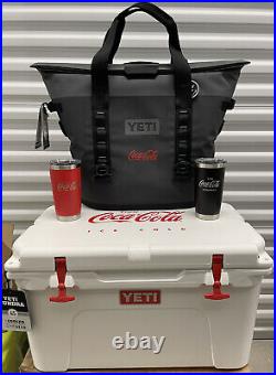 YETI Coca-Cola Tundra 45 Cooler + Hopper 30 + 2 Tumblers! Coke- Ultra RARE NEW