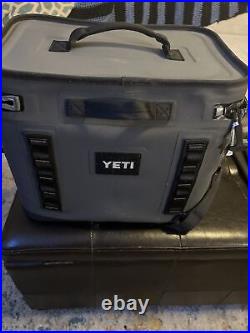 YETI Cooler Hopper Flip 18 Soft Side Portable Cooler Charcoal used once