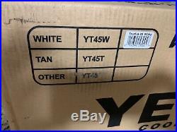 YETI Cooler Tundra 45 White in box, never opened still has the seal on the tape
