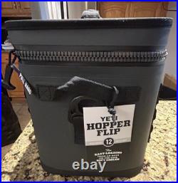 YETI HOOPER FLIP 12 Soft Cooler Bag LEAK PROOF Zipper, Strap, Lub & Thin Ice NIB