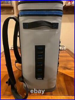 YETI HOPPER BACKFLIP 24 Backpack Cooler FOG GRAY TAHOE BLUE, RARE, FREE SHIPPING