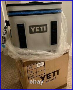 YETI HOPPER FLIP 12 SOFT COOLER BRAND NEW With TAGS IN BOX! FOG GRAY / TAHOE BLUE