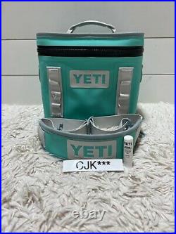 YETI HOPPER FLIP 8 LIMITED ED? AQUIFER BLUE! WithShoulder Strap &YETI ZIPPER LUBE