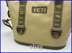 YETI Hopper 20 Soft Cooler Zip Top Field Green Tan Orange Zipper Closure VGUC