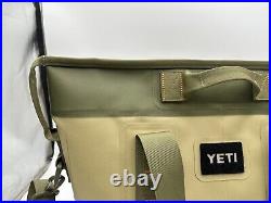 YETI Hopper 20 Soft Cooler Zip Top Field Green Tan Orange Zipper Closure VGUC