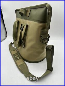 YETI Hopper 20 Soft Cooler Zip Top Field Green Tan Orange Zipper Closure VGUC