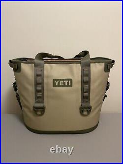 YETI Hopper 30 Leak-Proof Bag Cooler Field Tan/Blaze Orange With Strap