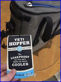 YETI Hopper 30 Leakproof Portable Cooler Fog Gray/Tahoe Blue