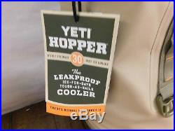 YETI Hopper 30 Two 2 Soft Cooler Field Tan Green BRAND NEW Leakproof