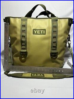 YETI Hopper 40 Leak-Proof Bag Tote Cooler Field Tan / Blaze Orange RARE