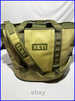 YETI Hopper 40 Leak-Proof Bag Tote Cooler Field Tan / Blaze Orange RARE