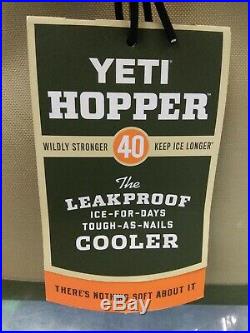 YETI Hopper 40 Portable Cooler Field Tan Blaze Orange NEW