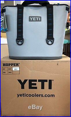 YETI Hopper 40 Portable Cooler Fog Gray/Tahoe Blue