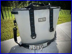 YETI Hopper 40 Portable Cooler Fog Gray / Tahoe Blue Discontinued Retired Style
