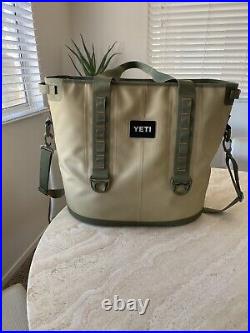 YETI Hopper 40 Soft Cooler Leak-Proof Field Tan/Blaze Orange RARE SOLD OUT