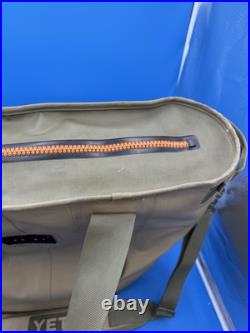 YETI Hopper 40 Soft Side Cooler Tan Field Green and Orange Liner and Zipper