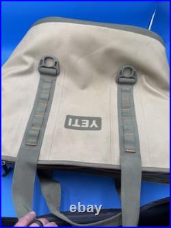 YETI Hopper 40 Soft Side Cooler Tan Field Green and Orange Liner and Zipper