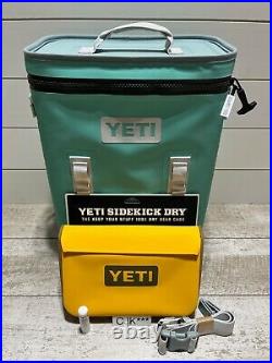 YETI Hopper BACKFLIP 24 Backpack Cooler AQUIFER BLUE+SIDEKICK DRY ALPINE YELLOW