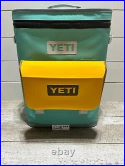 YETI Hopper BACKFLIP 24 Backpack Cooler AQUIFER BLUE+SIDEKICK DRY ALPINE YELLOW