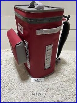 YETI Hopper BACKFLIP 24 Soft Backpack Cooler LTD ED HARVEST RED withSIDEKICK DRY