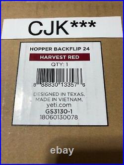 YETI Hopper BACKFLIP 24 Soft Backpack Cooler LTD ED HARVEST RED withSIDEKICK DRY