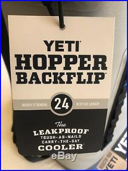 YETI Hopper BackFlip 24 Cooler Backpack Fog Gray/Tahoe Blue 3130 New Fast Ship