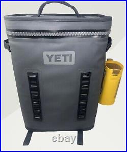 YETI Hopper BackFlip 24 Soft Sided Backpack Cooler Charcoal Gray With Accessory