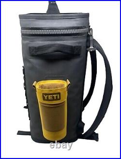 YETI Hopper BackFlip 24 Soft Sided Backpack Cooler Charcoal Gray With Accessory