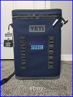 YETI Hopper BackFlip 24 Soft Sided Cooler Backpack Navy Bud Light Seltzer NEW