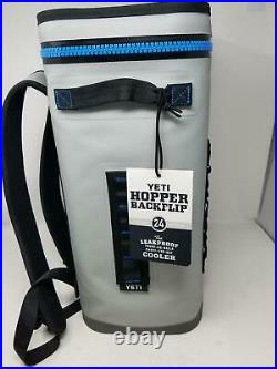 YETI Hopper Backflip 24 Soft Sided Cooler/Backpack, Fog Gray/Tahoe Blue