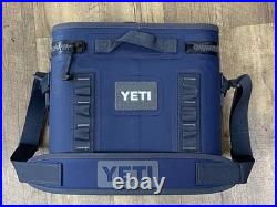 YETI Hopper Flip 12 Navy Gray Portable Soft Sided Cooler PPSDM 353295