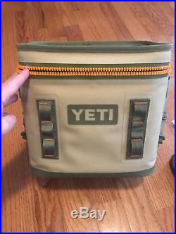 YETI Hopper Flip 12 Portable Cooler, Field Tan, Lightly used, Sidekick included