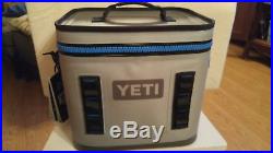 YETI Hopper Flip 12 Portable Cooler, Fog Grey/Tahoe Blue NEW never used