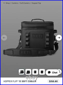 YETI Hopper Flip 12 Soft Cooler BLACK + (2) Large Yeti Thin Ice Blocks