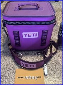 YETI Hopper Flip 12 Soft Cooler + LUNCH BOX + 30 oz TUMBLER LTD ED NORDIC PURPLE