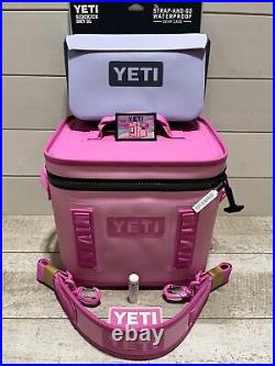 YETI Hopper Flip 12 Soft Cooler? POWER PINK? +Cosmic Lilac 3L Sidekick+Patch