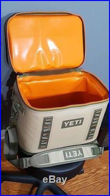 YETI Hopper Flip 18 Portable Cooler 5 Day Ice Soft Cooler Field Tan Blaze NWOB