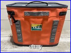 YETI Hopper Flip 18 RETIRED? CORAL! +? SUNSET PATCH+SHOULDER STRAP+ZIPPER LUBE