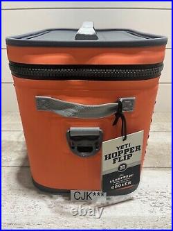 YETI Hopper Flip 18 RETIRED? CORAL! +? SUNSET PATCH+SHOULDER STRAP+ZIPPER LUBE