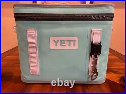 YETI Hopper Flip 18 Soft Cooler Aquifer Blue Rambler Slings Molle Zinger Patch