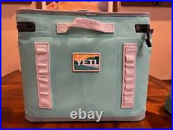 YETI Hopper Flip 18 Soft Cooler Aquifer Blue Rambler Slings Molle Zinger Patch