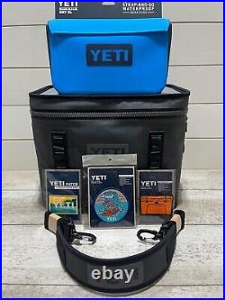 YETI Hopper Flip 18 Soft Cooler CHARCOAL+REDESIGNED 2024 3L Kick+Yeti Patches