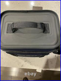 YETI Hopper Flip 8 Cooler Navy Blue and Grey Shoulder Strap Slightly Used