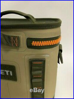 YETI Hopper Flip 8 Portable Cooler in Tan/Orange 11.5 x 8 x 10.5