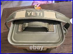 YETI Hopper Flip 8 Portable soft Cooler bag Field Tan/Blaze Orange withstrap rare