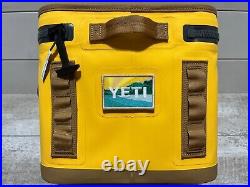 YETI Hopper Flip 8 Soft Cooler ALPINE YELLOW NWOTs+NYC PIPELINE PIGEON+Patches