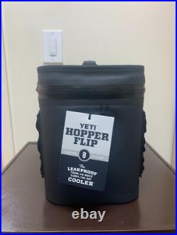 YETI Hopper Flip 8 Soft Cooler BLACK NEW FREE SHIPPING