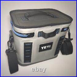 YETI Hopper Flip 8 Soft Cooler FOG GRAY / TAHOE BLUE Retired & Discontinued