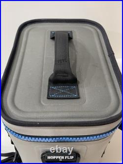 YETI Hopper Flip 8 Soft Cooler FOG GRAY? Tahoe Blue? & Shoulder Strap NICE! EUC