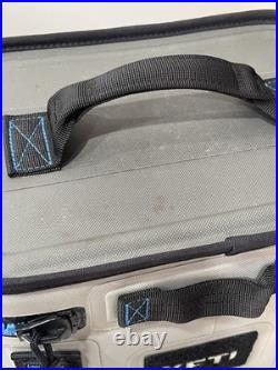YETI Hopper Flip 8 Soft Cooler FOG GRAY? Tahoe Blue? & Shoulder Strap NICE! EUC